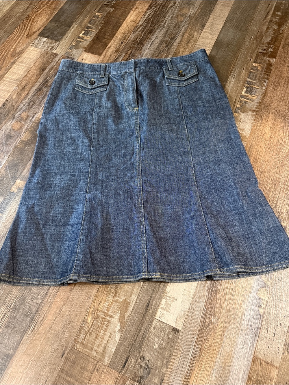 Theory Denim A-Line Skirt - Indigo Blue